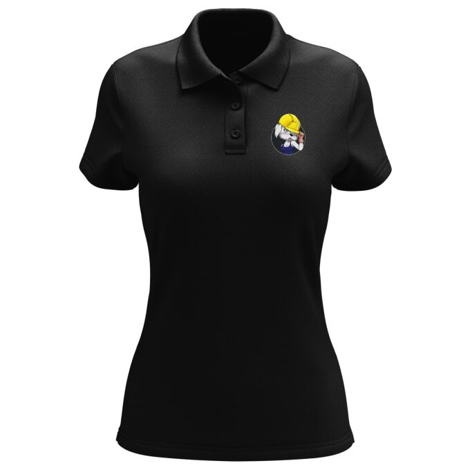 Polos Femme Noir Bichon - Polo de qualité supérieure imprimé en France