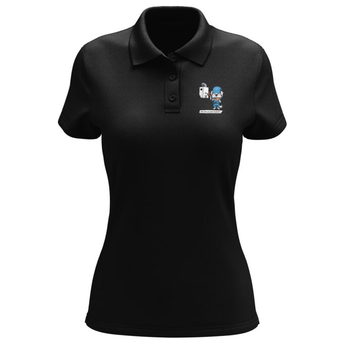 Polos Femme Noir Bichon - Polo de qualité supérieure imprimé en France