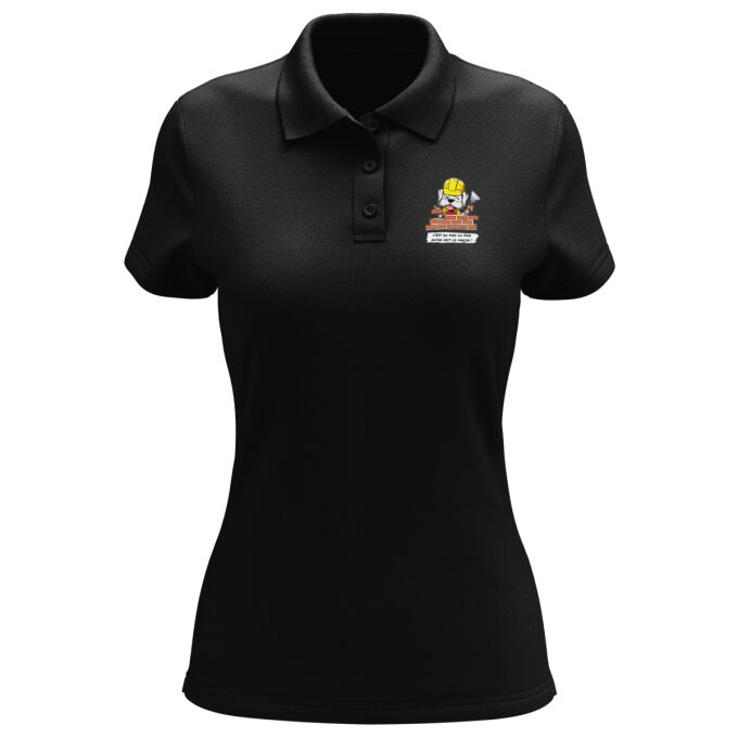 Polos Femme Noir Bichon - Polo de qualité supérieure imprimé en France