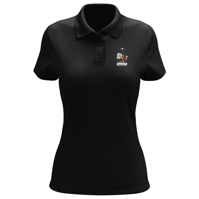 Polos Femme Noir Bichon - Polo de qualité supérieure imprimé en France